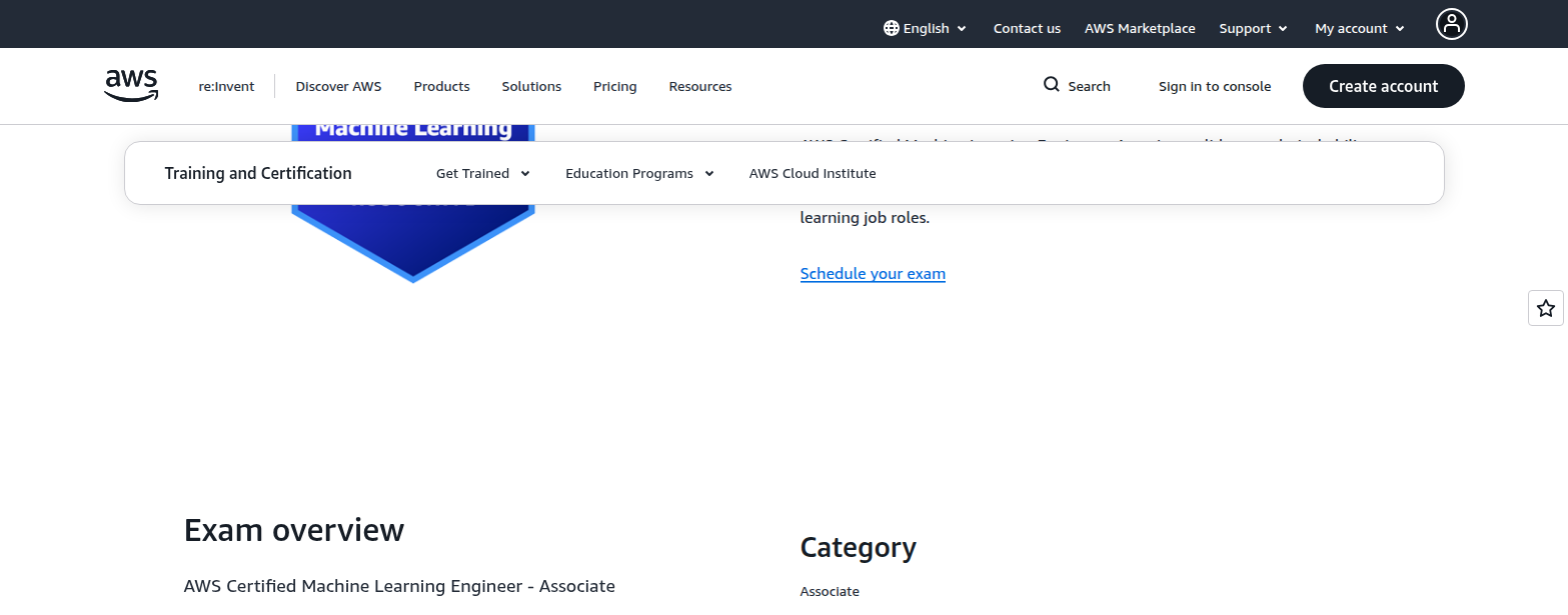 AWS Certified Machine Learning Engineer – Associate exam overview