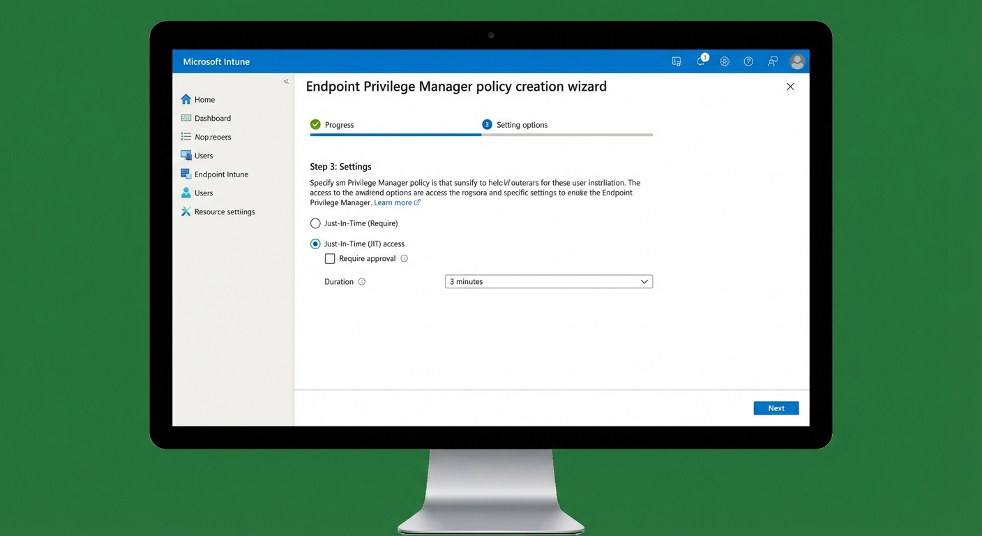 Endpoint Privilege Management policy wizard
